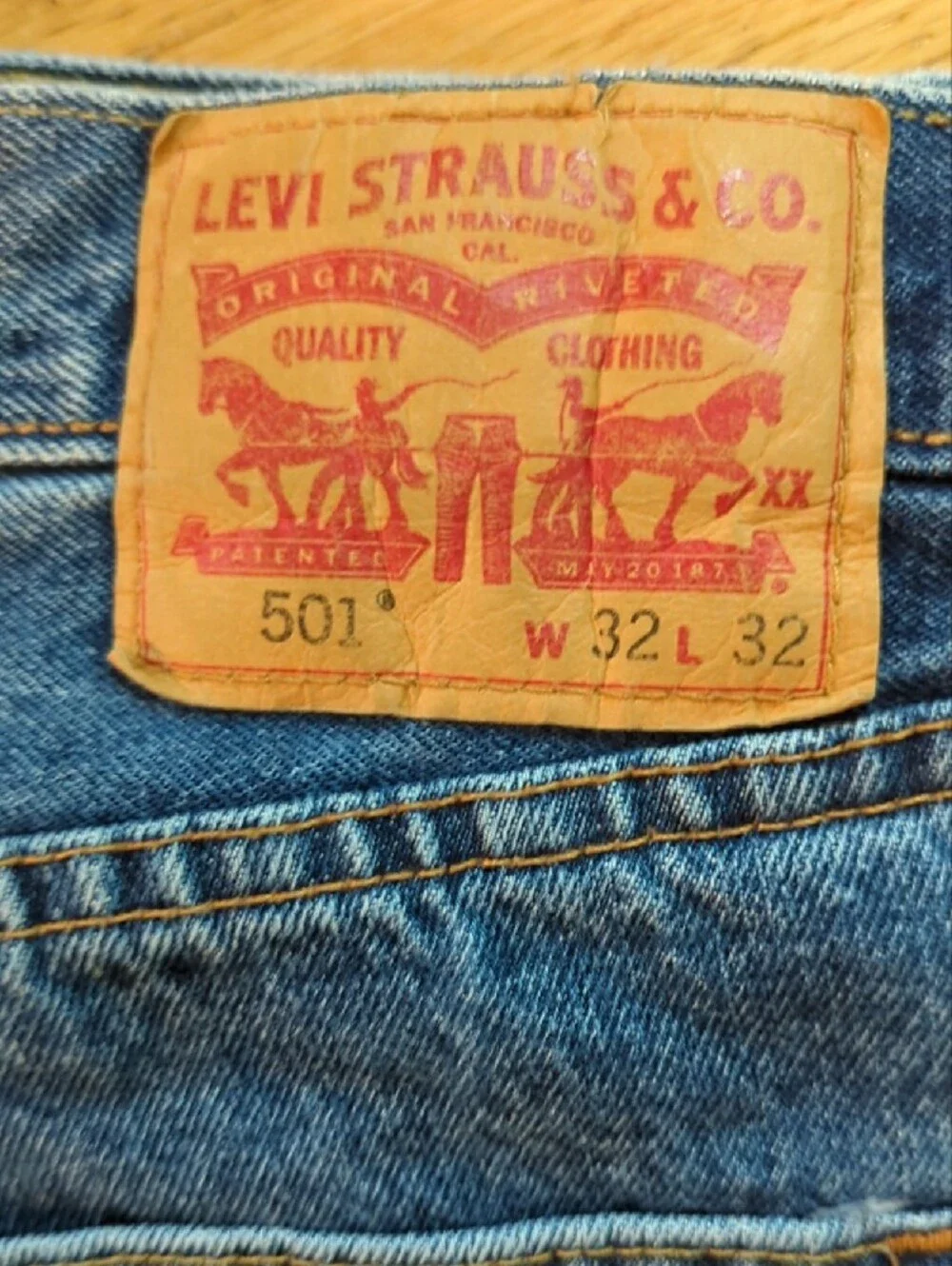 LEVI'S 501: Straight Leg, Medium Blue Denim, Button-Fly Jeans (Men's/Women's)